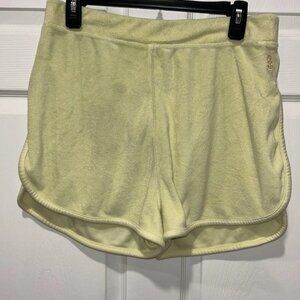 Free People Movement Pale Yellow Terry Cloth Pull On Shorts Size Large